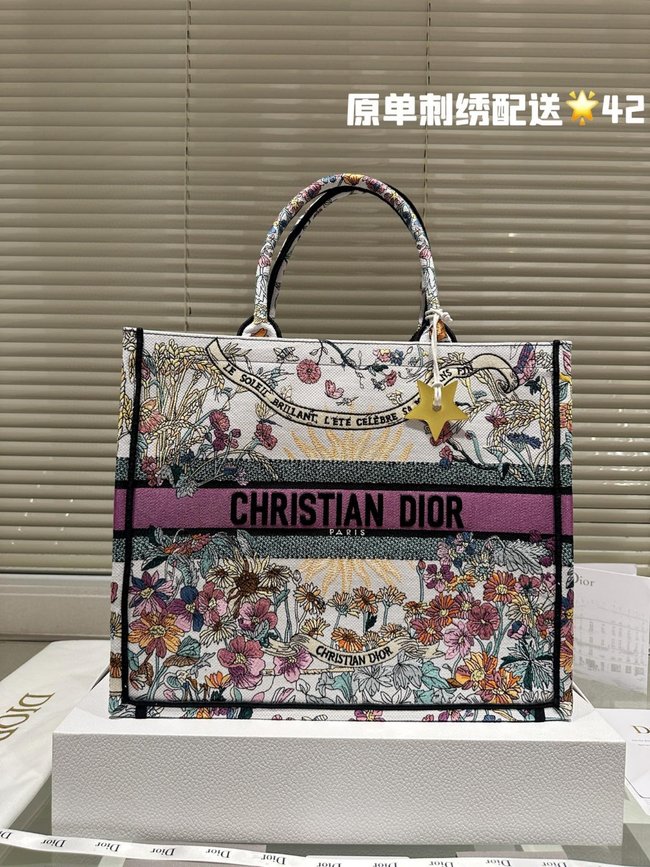Dior Original Fabric Jacquard Shopping Bag 