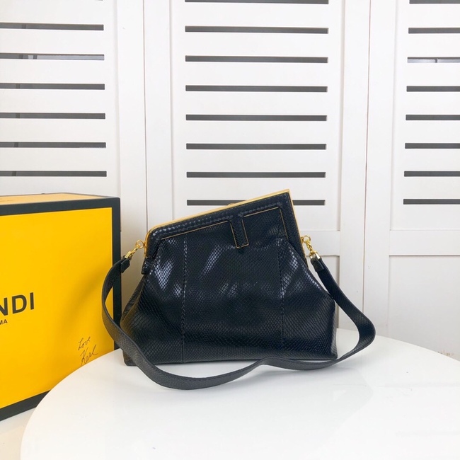 Fendi First Crossbody Bag In Black Snakeskin Code: 1129#/1127#