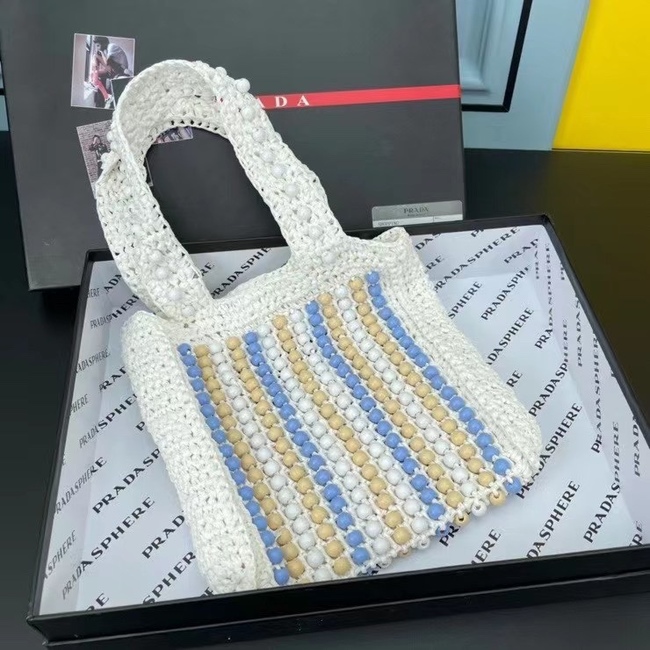 Prada Woven Design Tote Bag