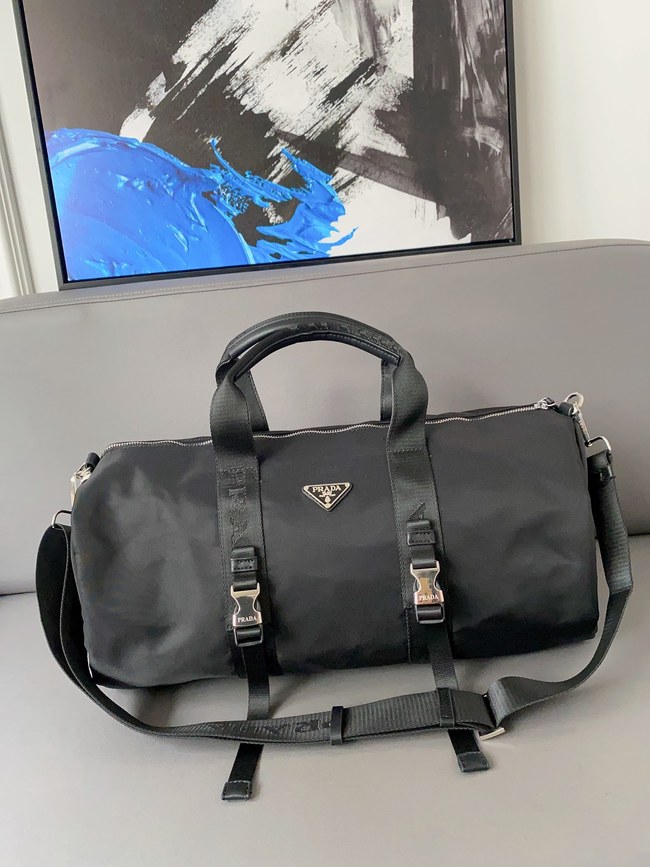 Prada Saffiano Nylon Fabric Label Travel Bag