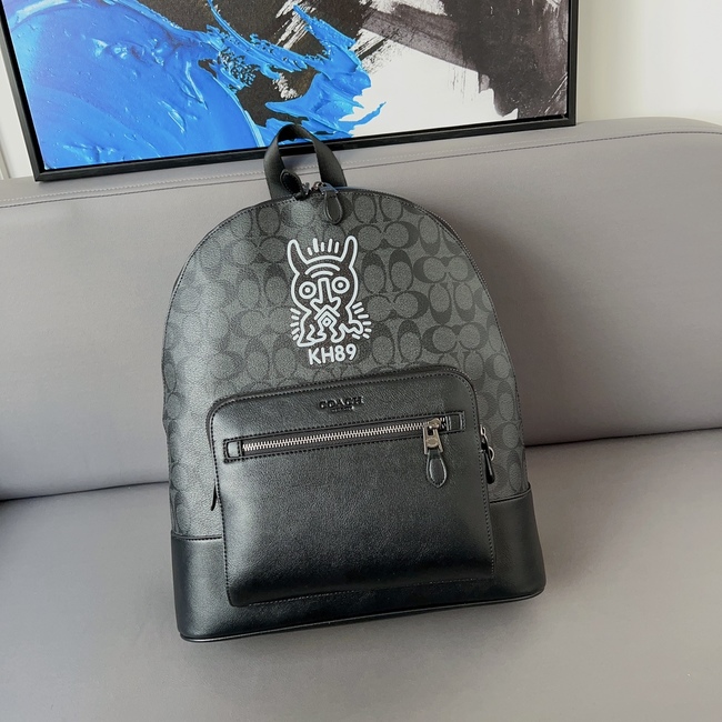 Coach West Logo Print Backpack