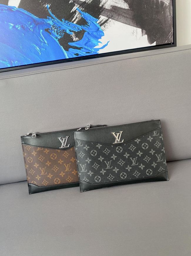 Louis Vuitton Louis Vuitton Leather Clutch Bag