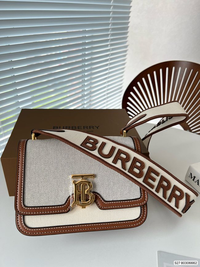 Burberry New Embroidered Shoulder Strap, Tb Exclusive Logo Lock Design Bag Code:80306662