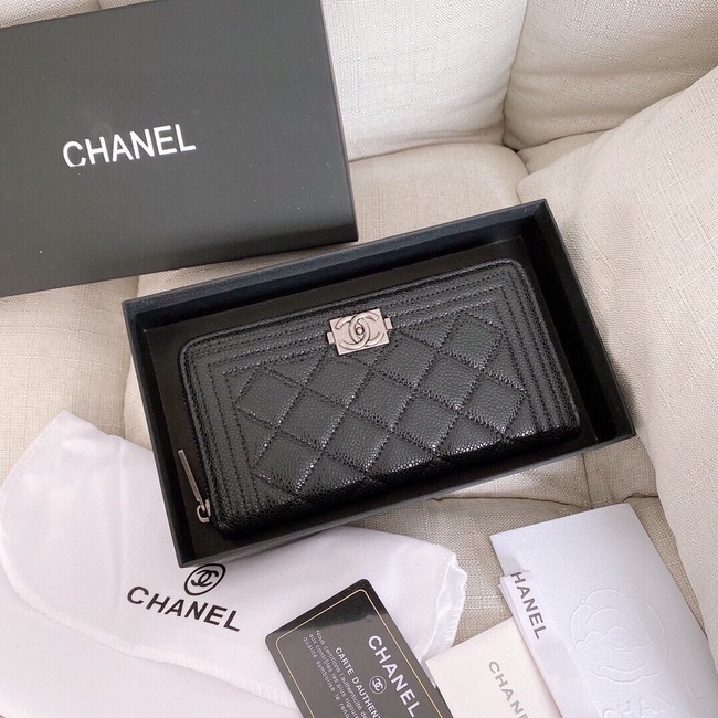 Chanel Caviar Leather Clutch Bag