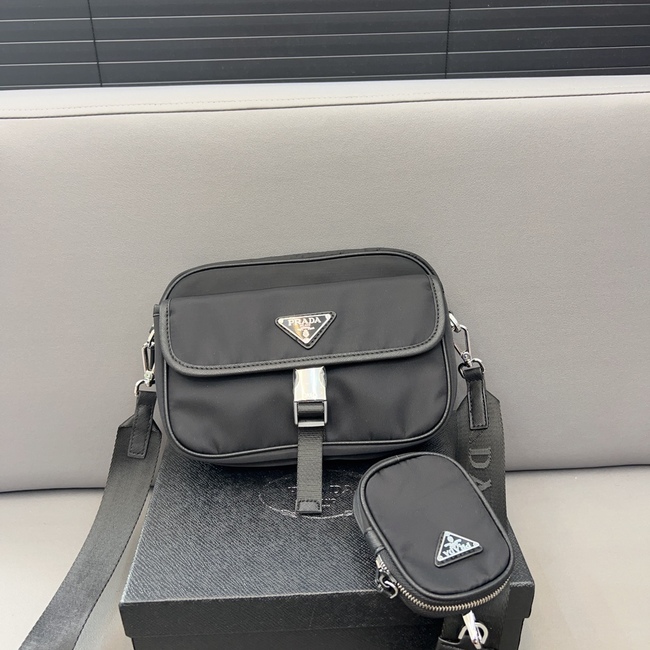 Prada Saffiano Nylon 2-In-1 Messenger Bag