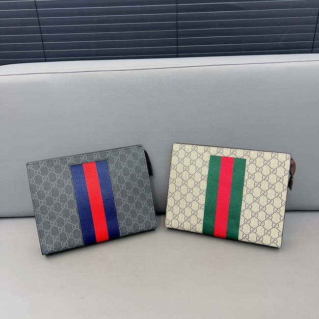 Gucci Gg Stripe Webbing Handbag Clutch Toiletry Bag Code:475316