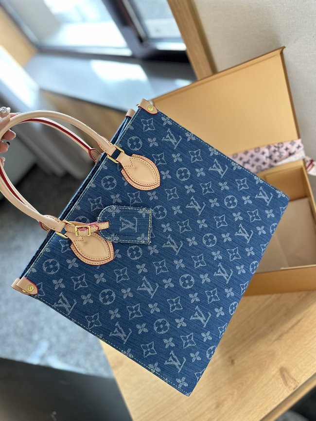 Louis Vuitton Denim Onthego Handbag 
