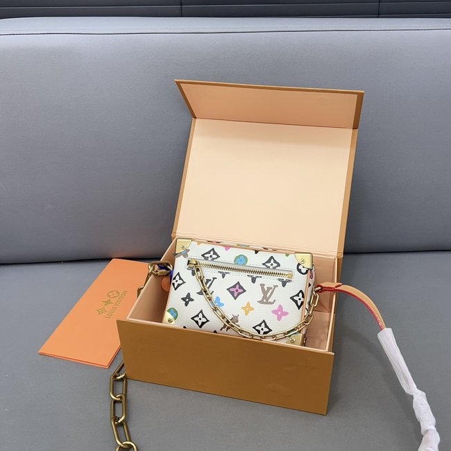 Louis Vuitton Mini Soft Trunk Embossed Chain Box Bag 