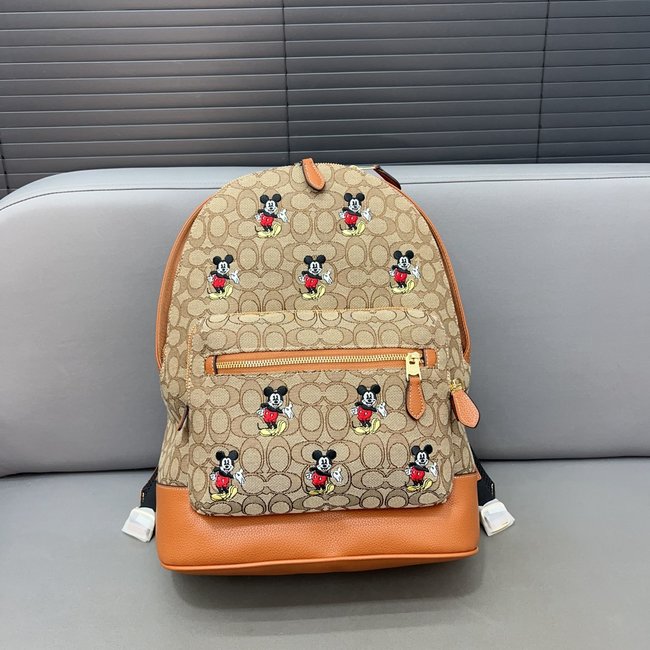 Coach Disney Collaboration Mickey Logo Print Backpack 