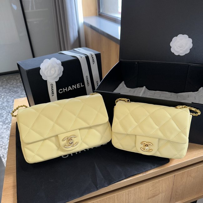 Chanel Premium Sheepskin Pattern Crossbody Bag 