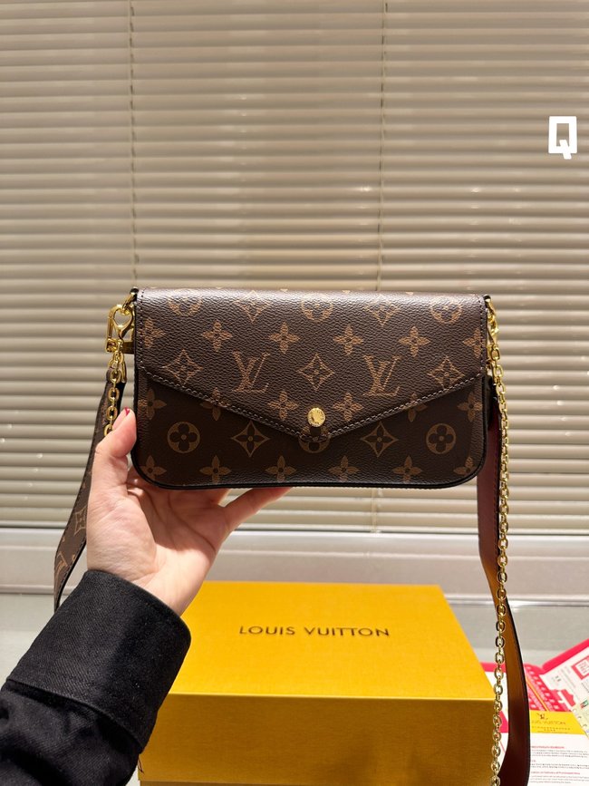 Louis Vuitton New Women S Pochette Félicie Detachable Metal Chain Bag 