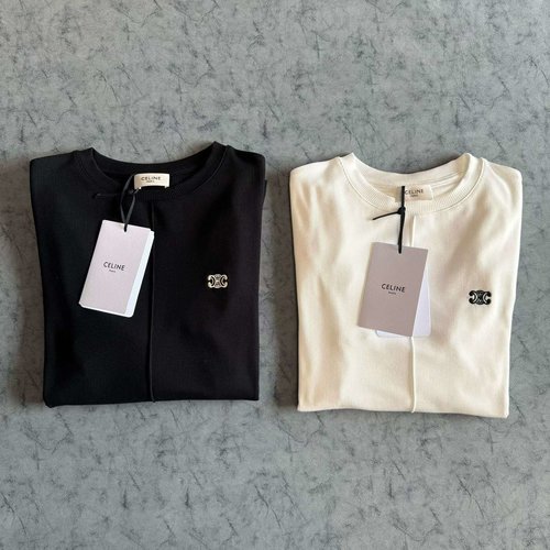 Celine Embroidered Logo Slim-Fit Stretch Cotton Bodysuit