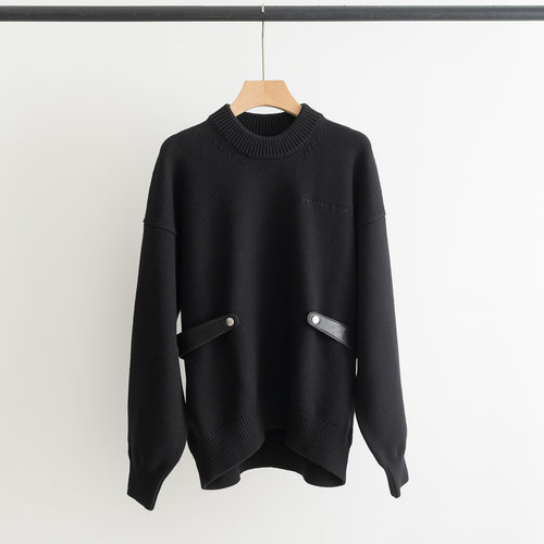 Alexander Wang Wool Blend Sweater with Logo and Belt