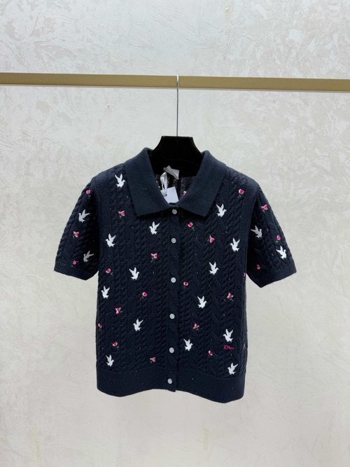 Polo Ralph Lauren Color-Blocked Floral Collared Short Sleeve in White, Royal Blue