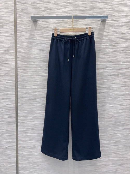 Miu Miu Refined Long Pants with Textured Fabric, Versatile Design