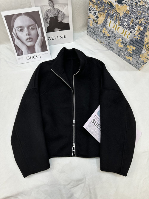 Hermes Double-Sided Cashmere Blend Coat (10% Cashmere, 90% Wool)