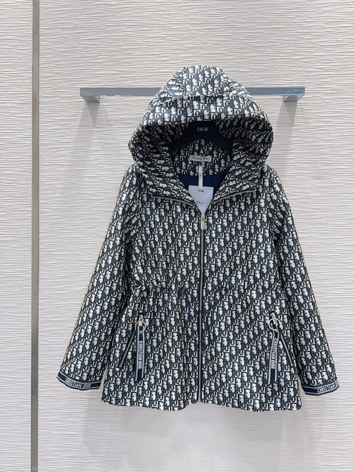 Chanel Classic Monogram Hooded Jacket with Drawstring Waist