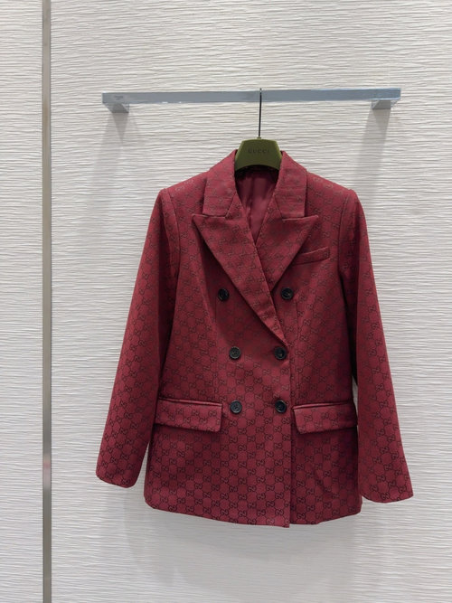 Gucci High-End Custom-Fabric Coat with Excellent Fit and Retro Aesthetic