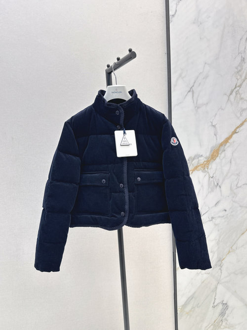 Moncler Collared Corduroy Down Jacket for Layering