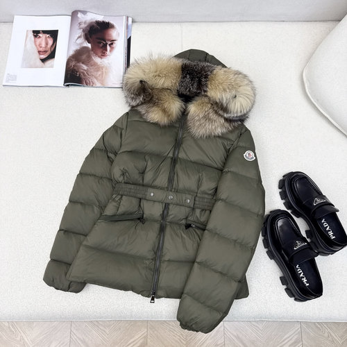 Moncler Classic BOEDIC Hooded Short Down Jacket with Imported Raccoon Fur Collar