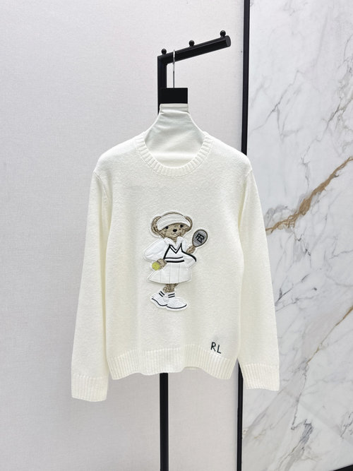 Loro Piana Teddy Embroidery Round Neck Sweater, Classic and High - Quality