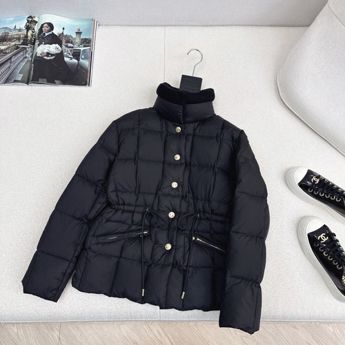 Brunello Cucinelli Exclusive Stand-Collar Short Down Jacket with White Goose Down