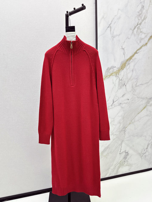 Loro Piana Exclusive Wool Dress, Loose H Shape, Soft and Comfortable