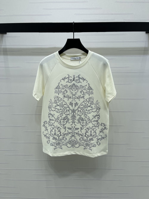 Dior Secret Garden Floral T-Shirt, Premium Cotton