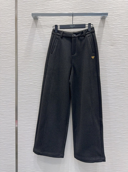 Prada New Wool Straight Trousers, Versatile and High - Quality for a Refined Look