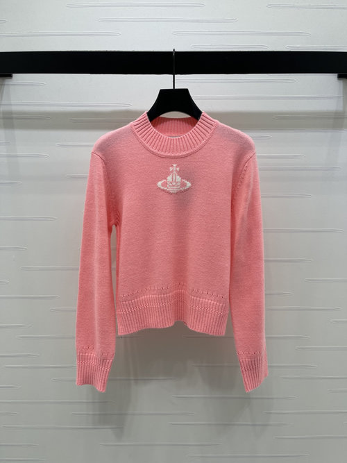 Vivienne Westhood Saturn Long - sleeve Wool Pullover Sweater, Soft & Textured