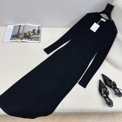 The Row Slimming Imported Fleece Lined Slip Dress for Layering