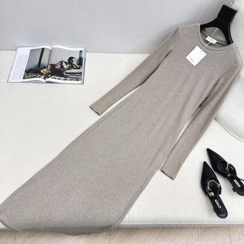 The Row Slimming Imported Fleece Lined Slip Dress for Layering