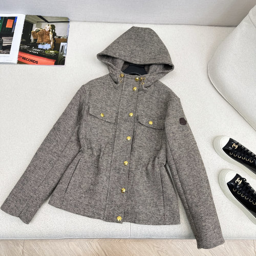 Moncler Drawstring Waist Mid-Length Hooded Windbreaker