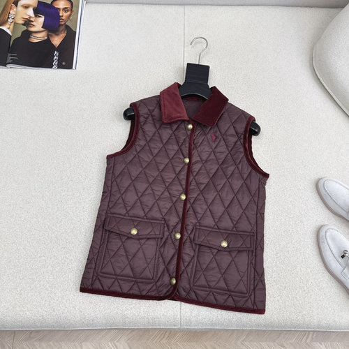 Polo Ralph Lauren Vintage Pony Pattern Embroidered Cotton Vest