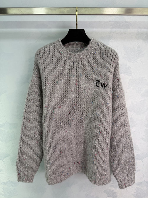 Alexander Wang Chunky Knit Sweater with Colorful Fibers - Relaxed Fit