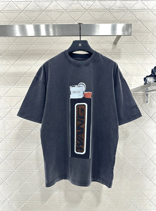 Versace Oversized T-Shirt with Distressed Print and Studded Logo