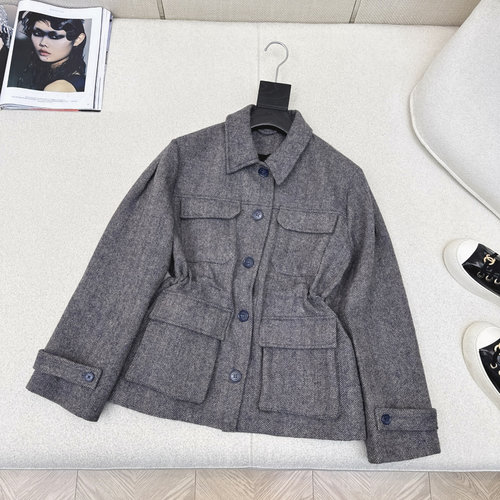 Brunello Cucinelli Wool Herringbone Drawstring Waistcoat for a Sophisticated Appearance