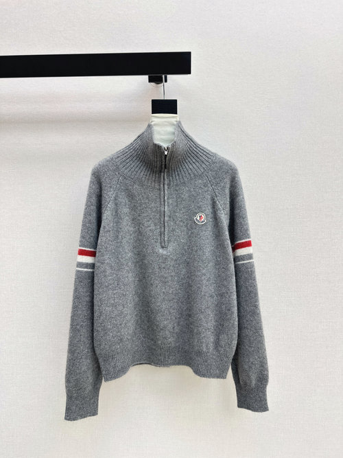 Moncler Exclusive Half - Open Cardigan, Stylish and Adaptable