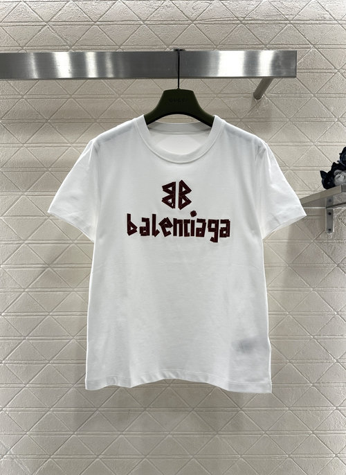 Balenciaga Custom Cotton T-Shirt with 3D Logo, Comfortable