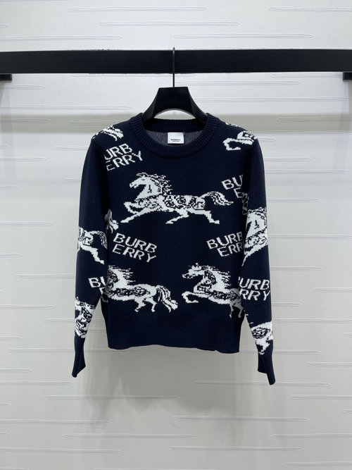 Burberry Classic Knitted Pullover Showcasing Warhorse Logo
