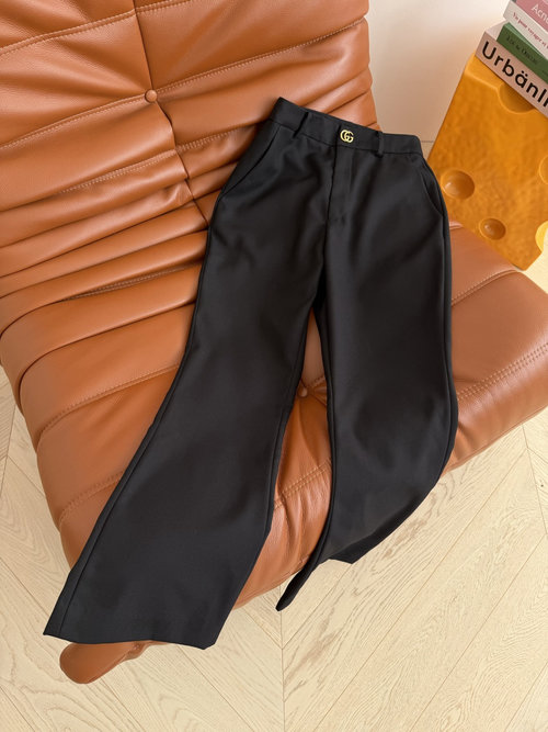 Gucci Stylish Flared Trousers with Double - G Buckle