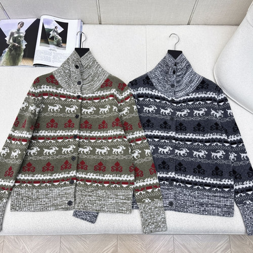 Polo Ralph Lauren Fair Isle Knit Stand-collar Cardigan for Retro Style
