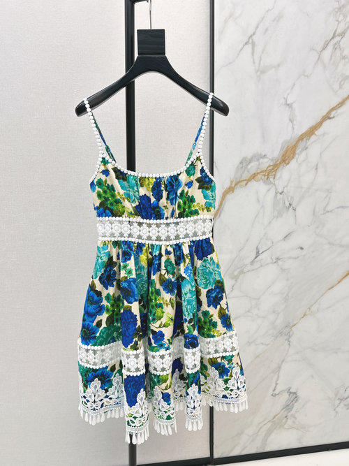 Zimmermann Printed Spliced Halter Dress, Elegant for Vacation
