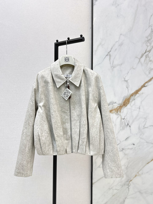 Loewe Pleated Jacket and Logo - Branded Trousers, Stylish Cool