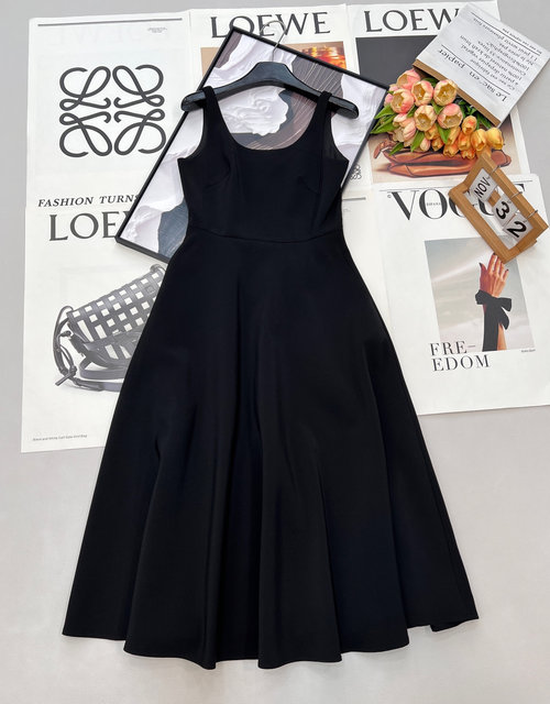 Dior U-Neck Slim Waistbelt Tank Dress, High-End for Events