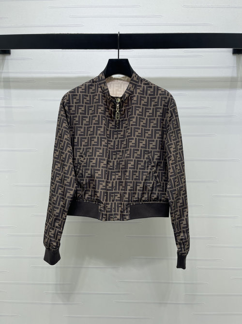 Fendi Two-Sided Zip-up Vintage Monogram Jacket