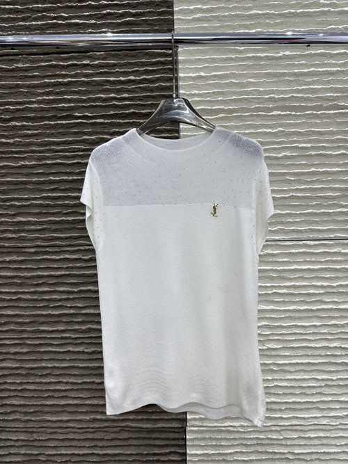 Yves Saint Laurent New Hollowed and Studded Knit Vest