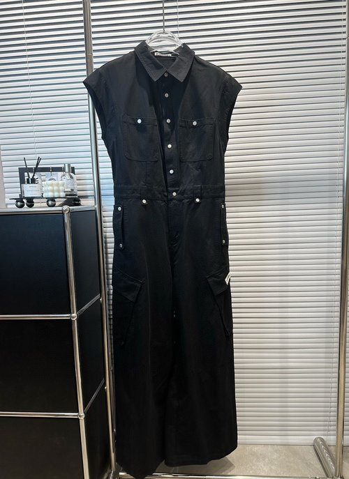 Jil Sanders Heavy Enzyme-Washed Workwear Jumpsuit with Retro Design