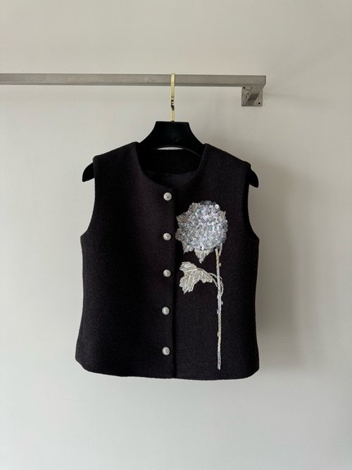 Valentino New Series Suit Waistcoat with Hand-sewn Beads