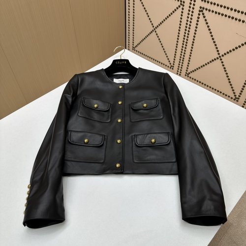 Celine Fashionable Imported Lambskin Coat with Simple Hardware